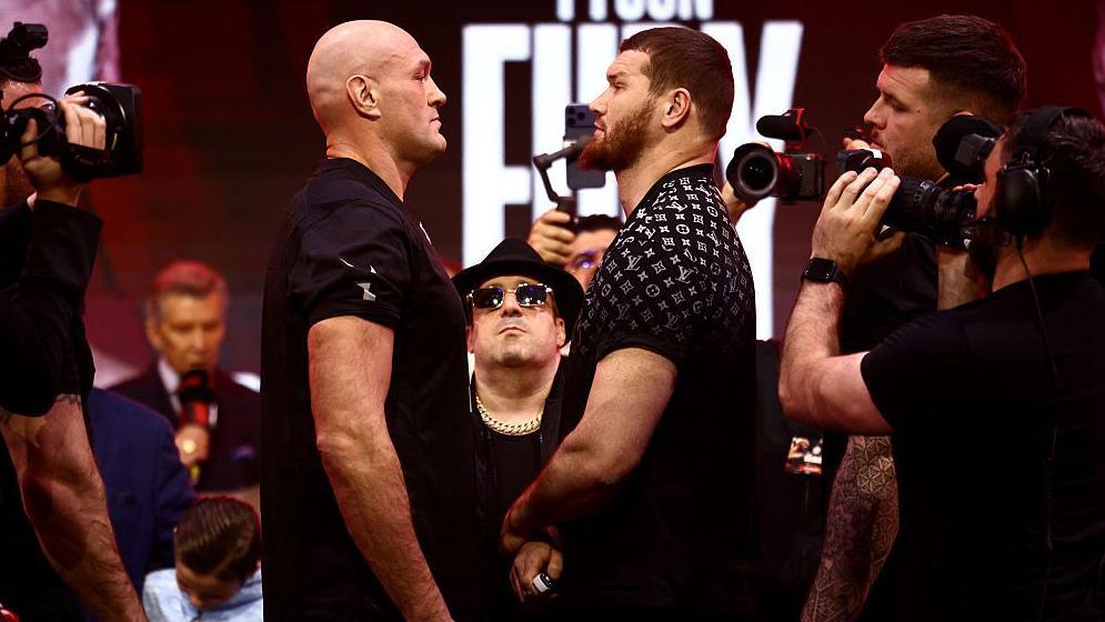Tyson Fury and Arslanbek Makhmudov face off in London