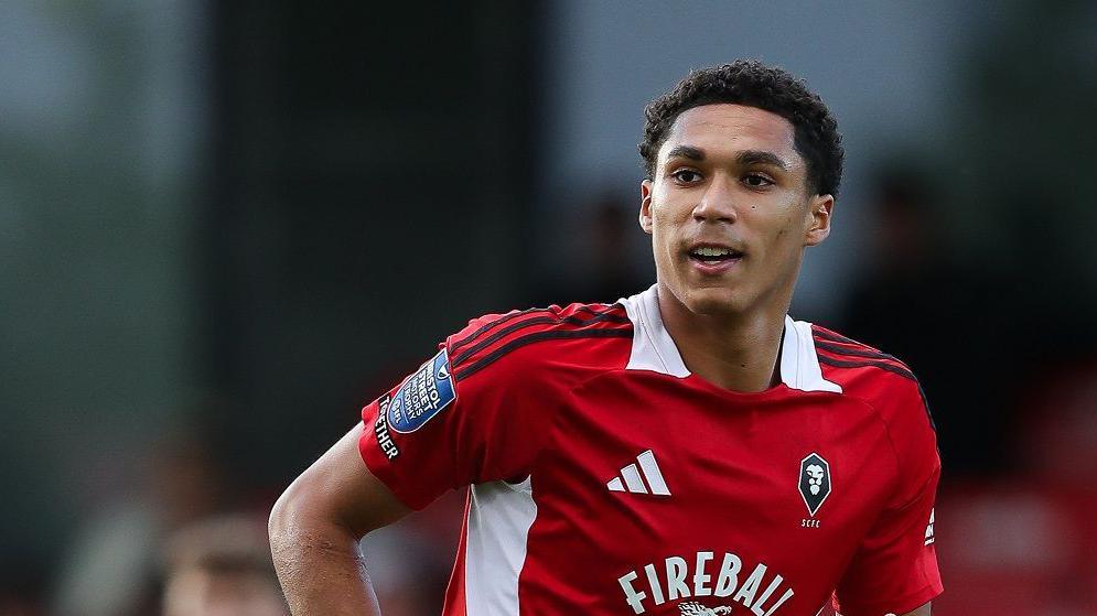 Marcus Dackers in action for Salford City