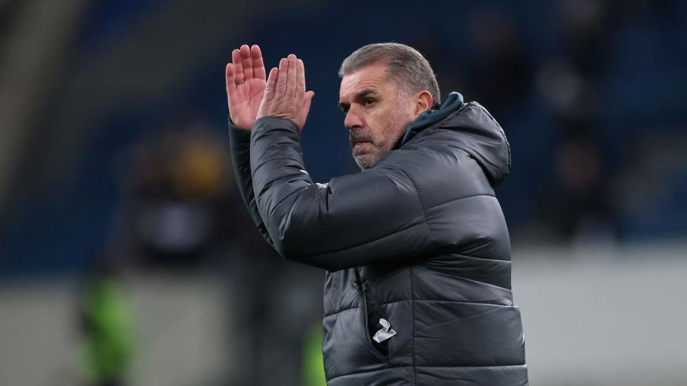  Ange Postecoglou applauds the fans at Hoffenheim