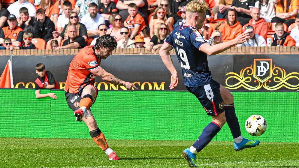 Will Ferry scored twice to make it four goals in four games for Dundee United