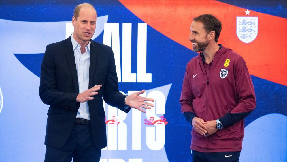 Prince William and Gareth Southgate