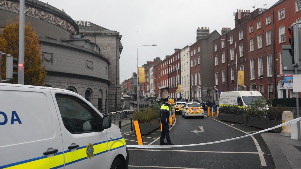 The street was cordoned off after the school stabbing last Thursday