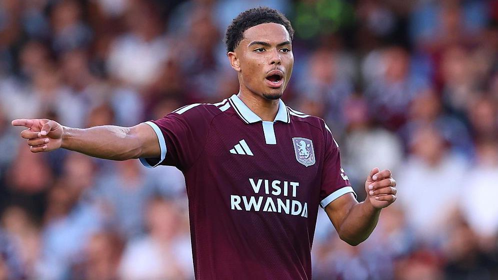 George Hemmings pointing while playing for Aston Villa