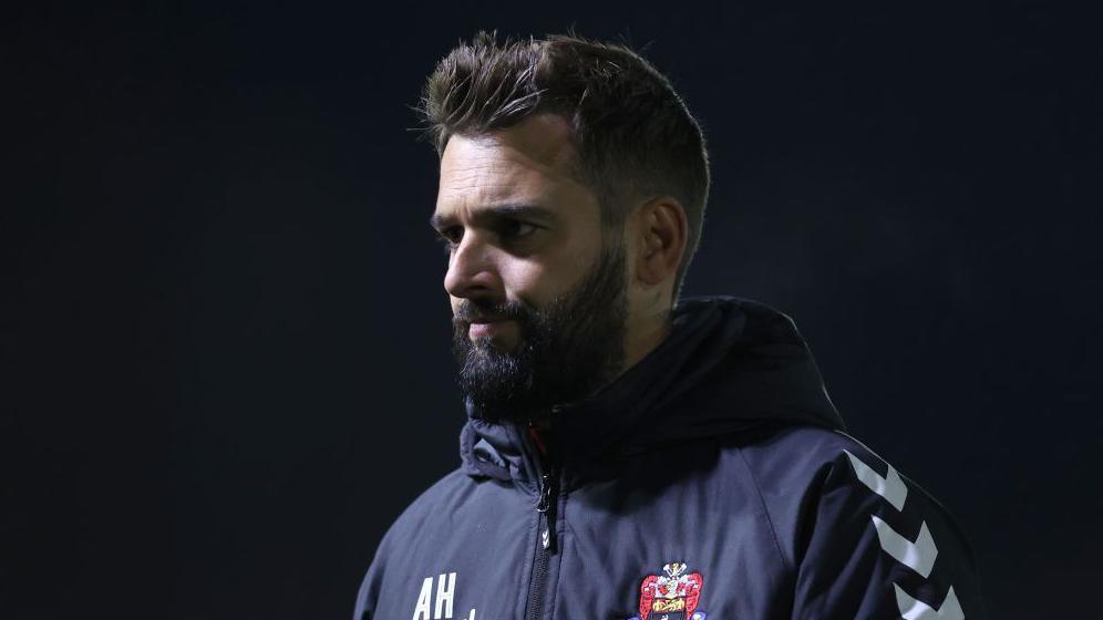 Braintree manager Angelo Harrop during his AFC Sudbury tenure 