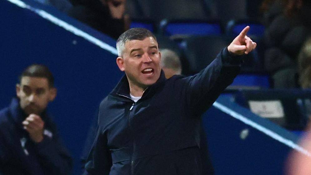 Steven Schumacher on the touchline during Bolton's goalless draw with Doncaster