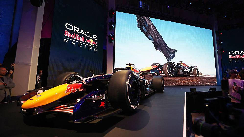 A view of the front wing of the Red Bull car as it is unveiled on stage during the Red Bull Racing season launch at Michihttps://optimo.tools.bbc.co.uk/_activities/imageUpload/image?locator=a544%2Flive%2F330bebe0-f2bf-11f0-b5f7-49f0357294ff.jpg&bucket=cps-images-private-livegan Central Station