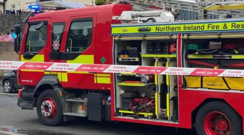 Fire engine pictured outside property in June