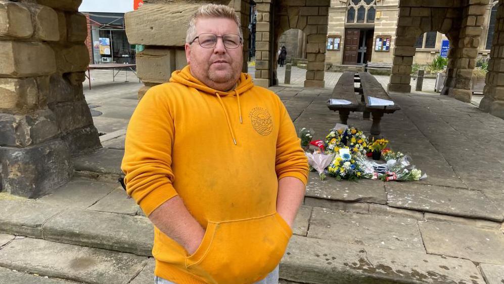 Pontefract memorial visitor Tony Mills