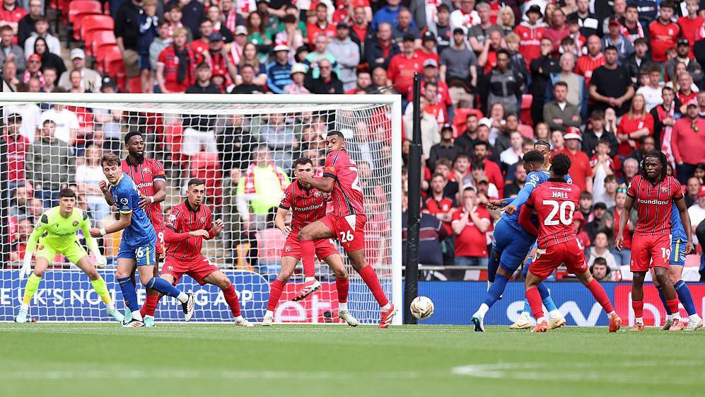 Myles Hippolyte scores for AFC Wimbledon
