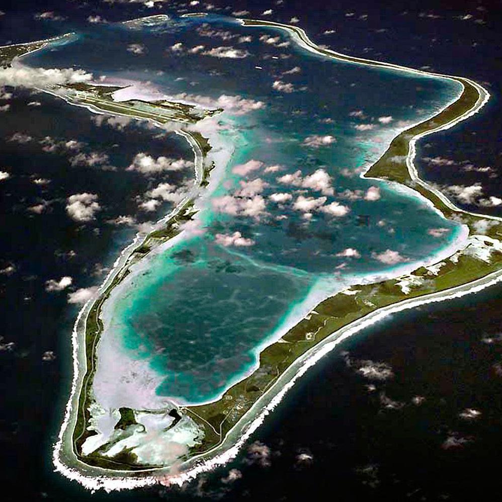 Aerial view of Diego Garcia