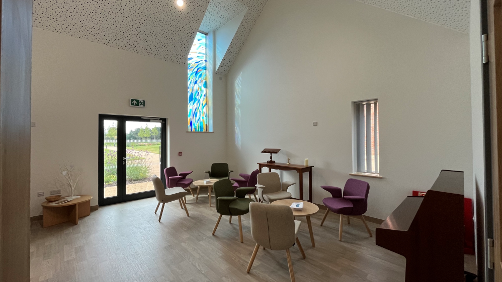 The chapel at the new Priscilla Bacon Lodge