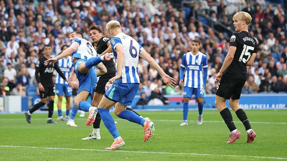 Brighton concede an own goal against Tottenham