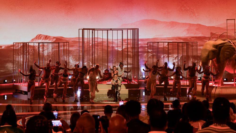 Tyla performs during the 2024 BET Awards at on 30 June.