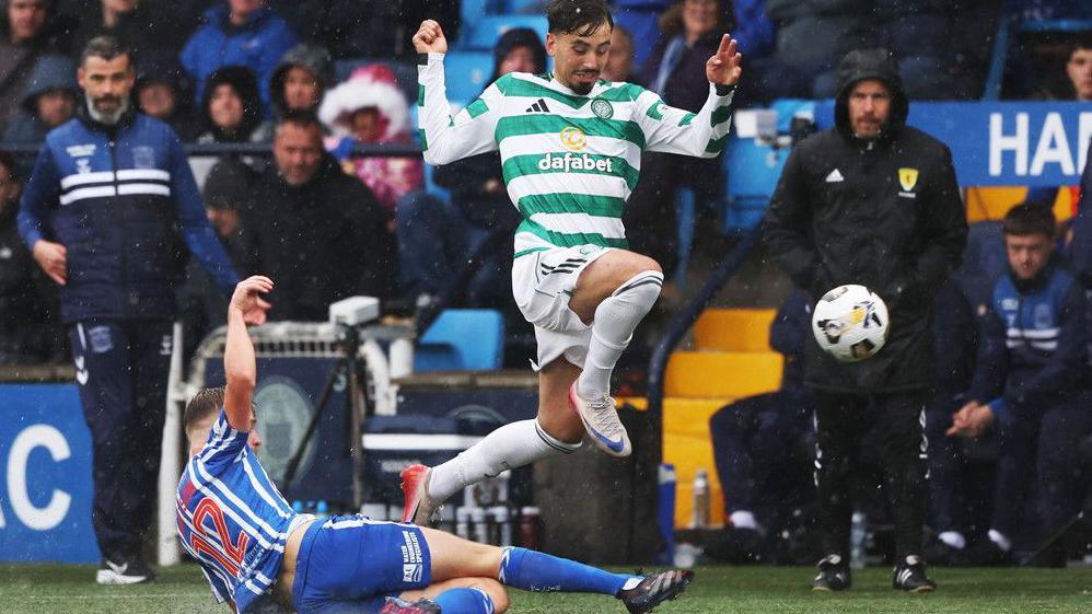 Celtics Sebastian Tounekti in action against Kilmarnock