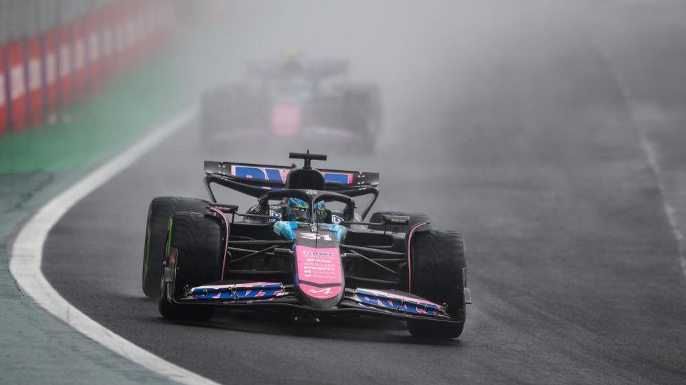 Esteban Ocon of Alpine racing during the Brazil Grand Prix