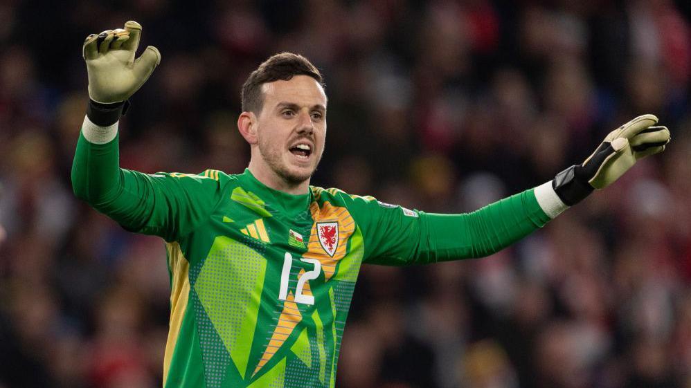 Danny Ward in action for Wales in 2023-24