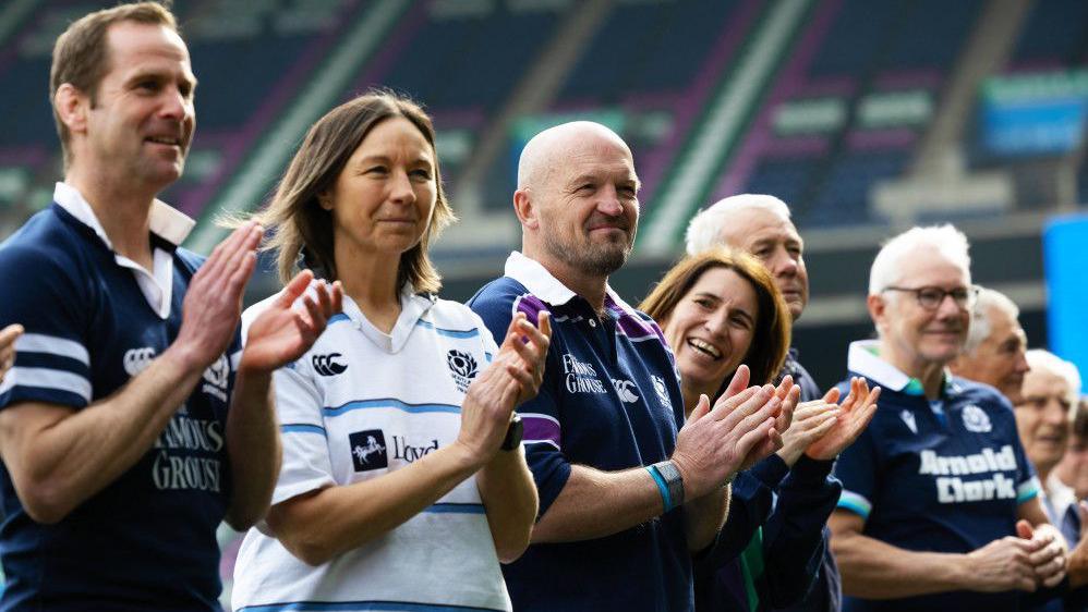 Scotland internationals of yesteryear at Murrayfield