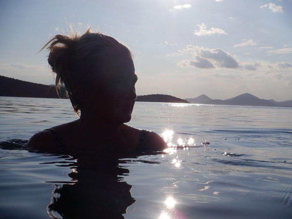 Woman swimming