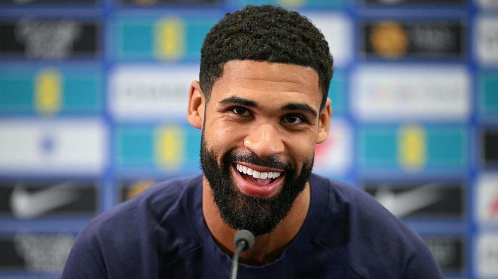 England and AC Milan midfielder Ruben Loftus-Cheek speaks at a news conference