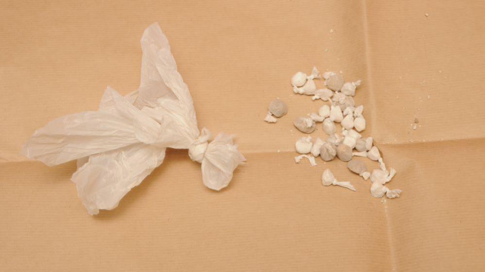 Wraps of drugs seized by police 