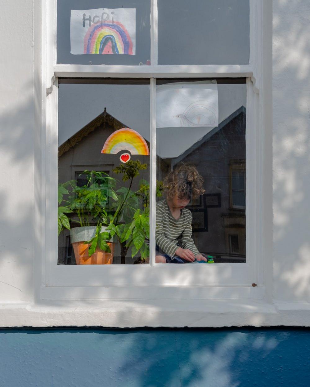 Hopi at the window