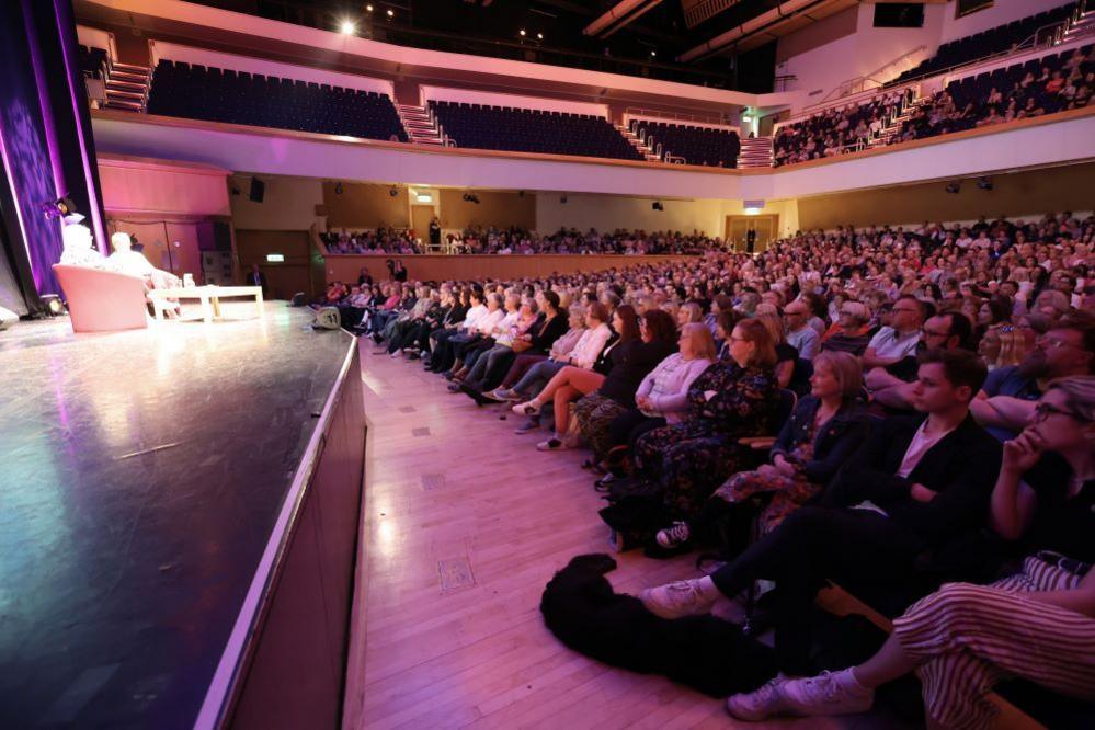 Crowd at the Aye Write festival