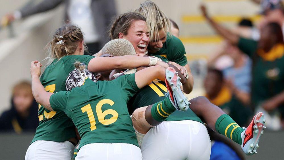 South Africa players celebrate