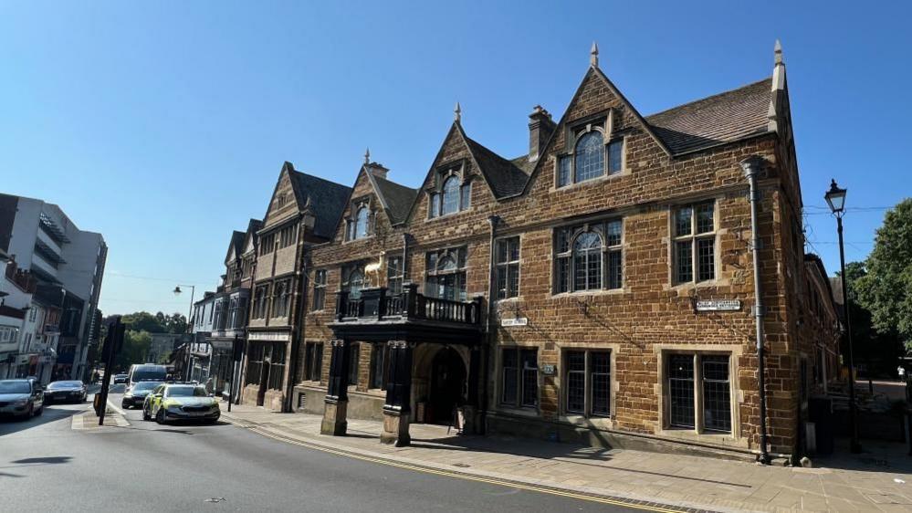 16th Century stone-built three storey hotel on road junction