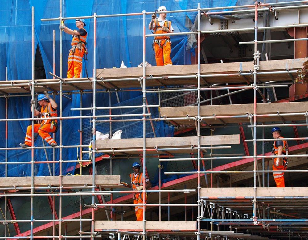 Scaffolders at work