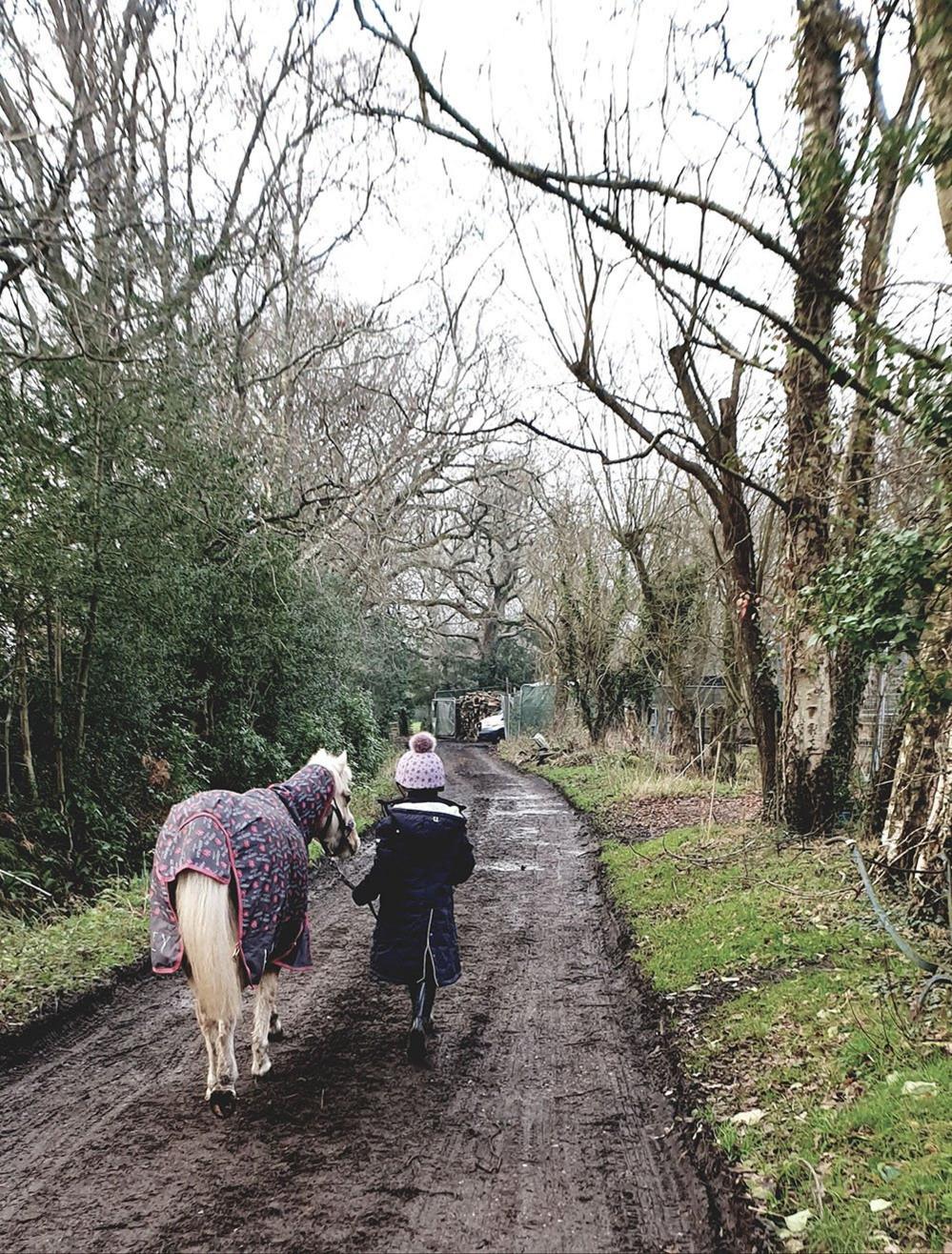 A girl and a pony