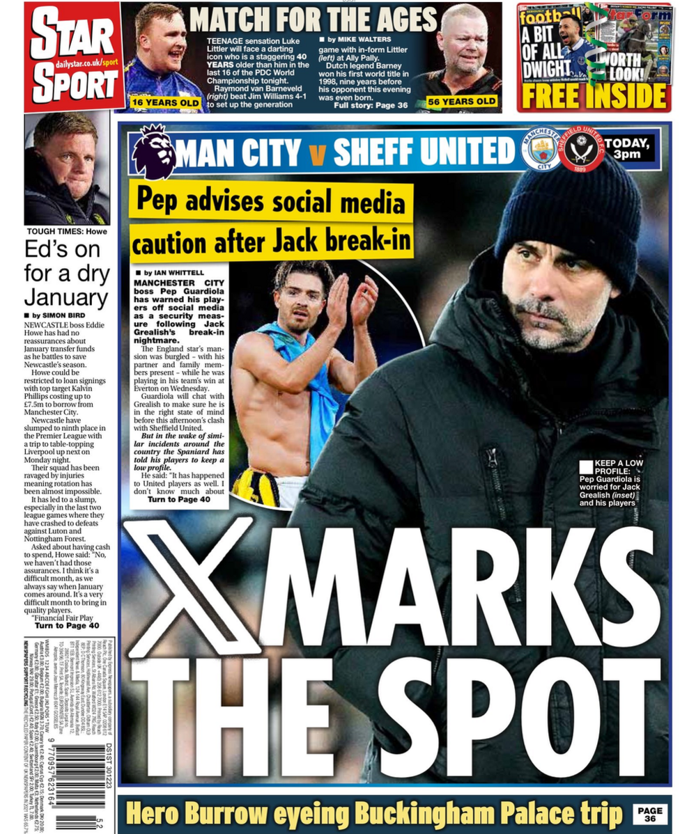 Daily Star back page - 30 December 2023