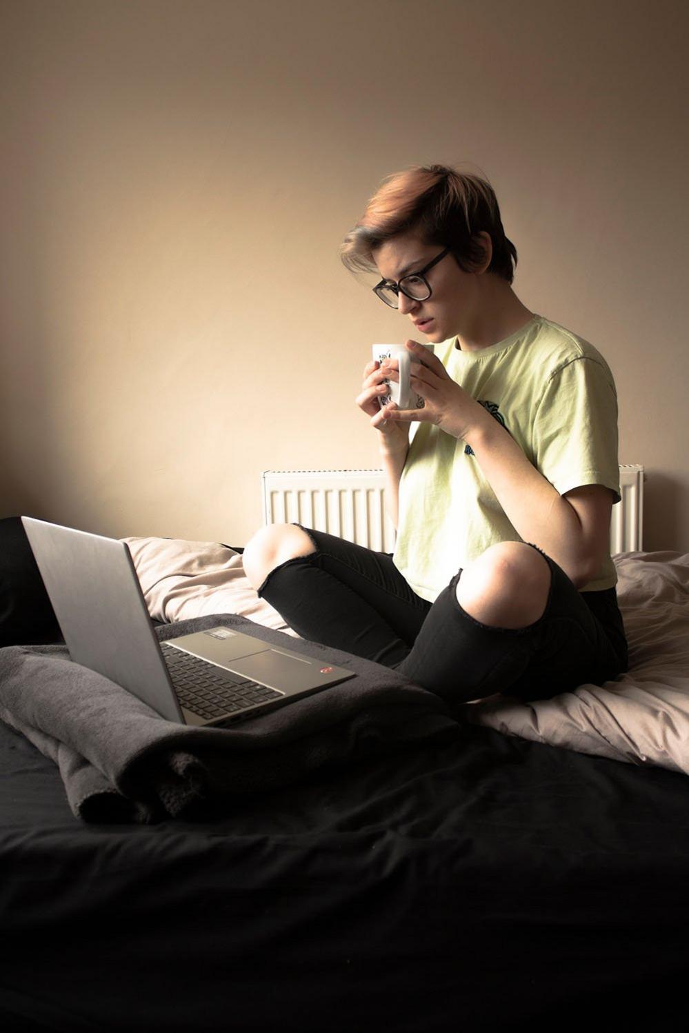 Woman with laptop