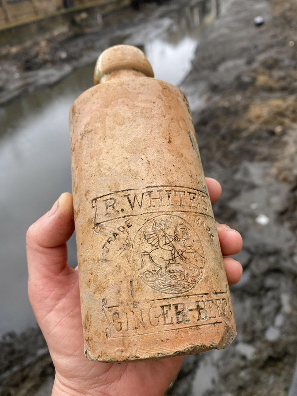 R White's ginger beer bottle