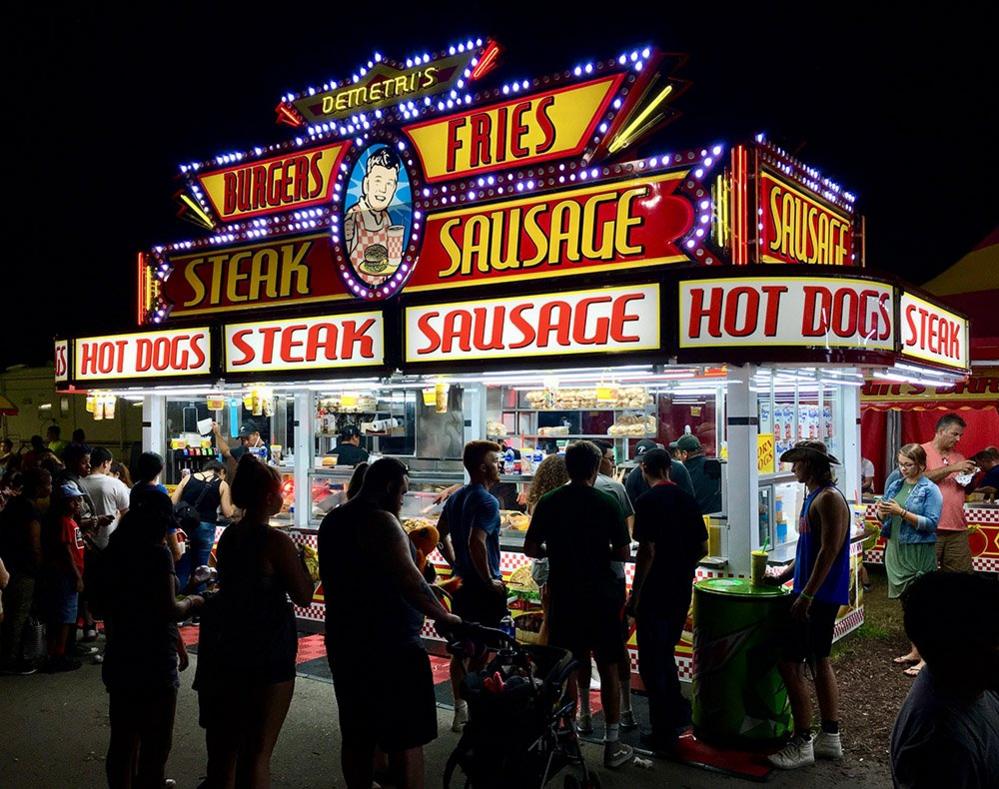 A food stall at a county fair