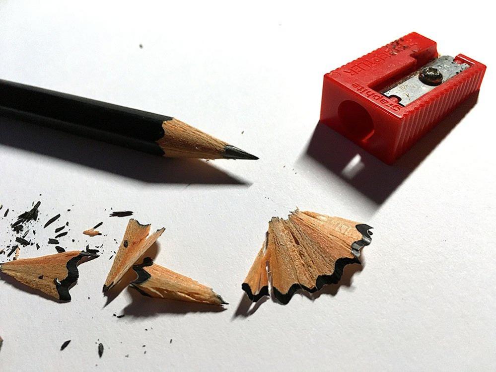 Pencil and sharpener