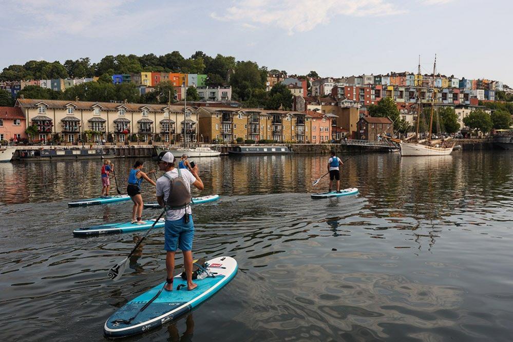 Paddle boarders in Bristol