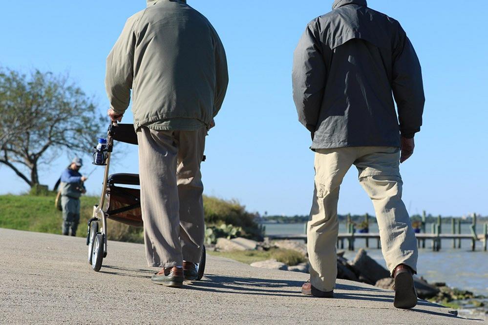 Two men walking