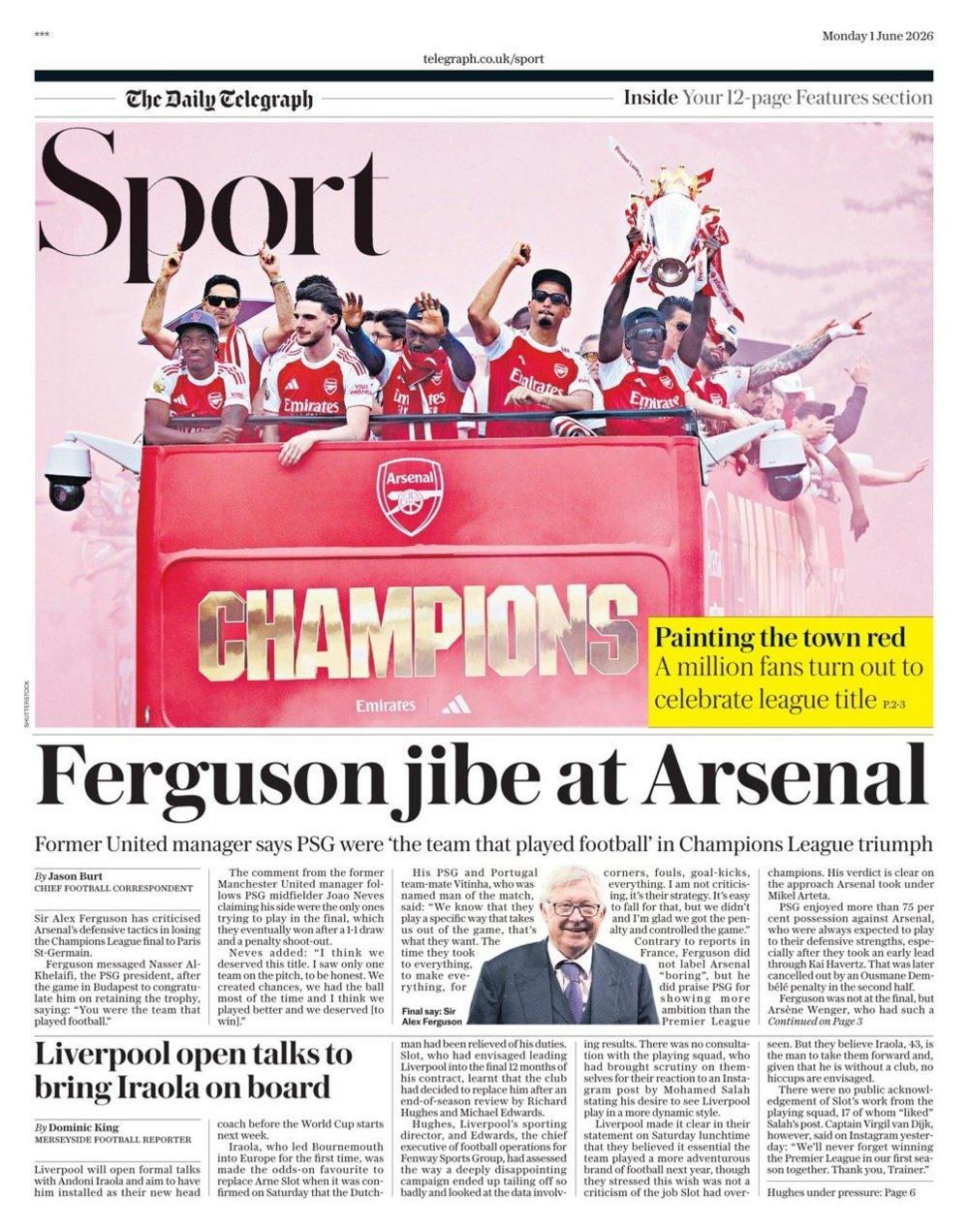 Daily Telegraph sports section