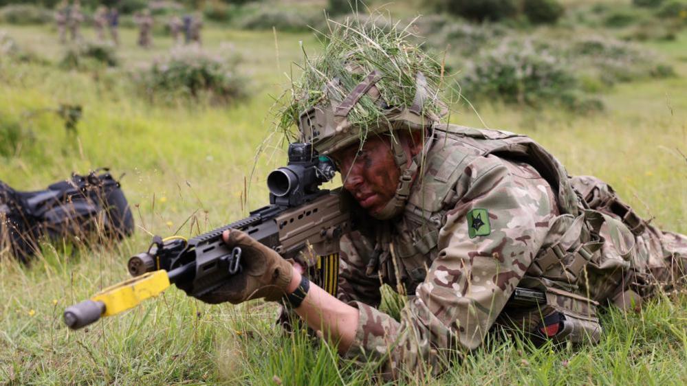 British armed forces, seen here taking part in a demonstration exercise as part of Project Virtuo at Lulworth Range in the U