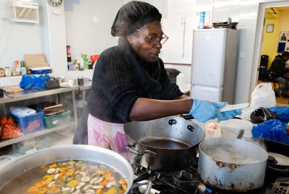 Elaine Roberts cooking