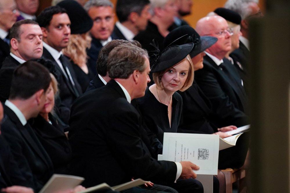 British Prime Minister Liz Truss attends a Service of Prayer and Reflection