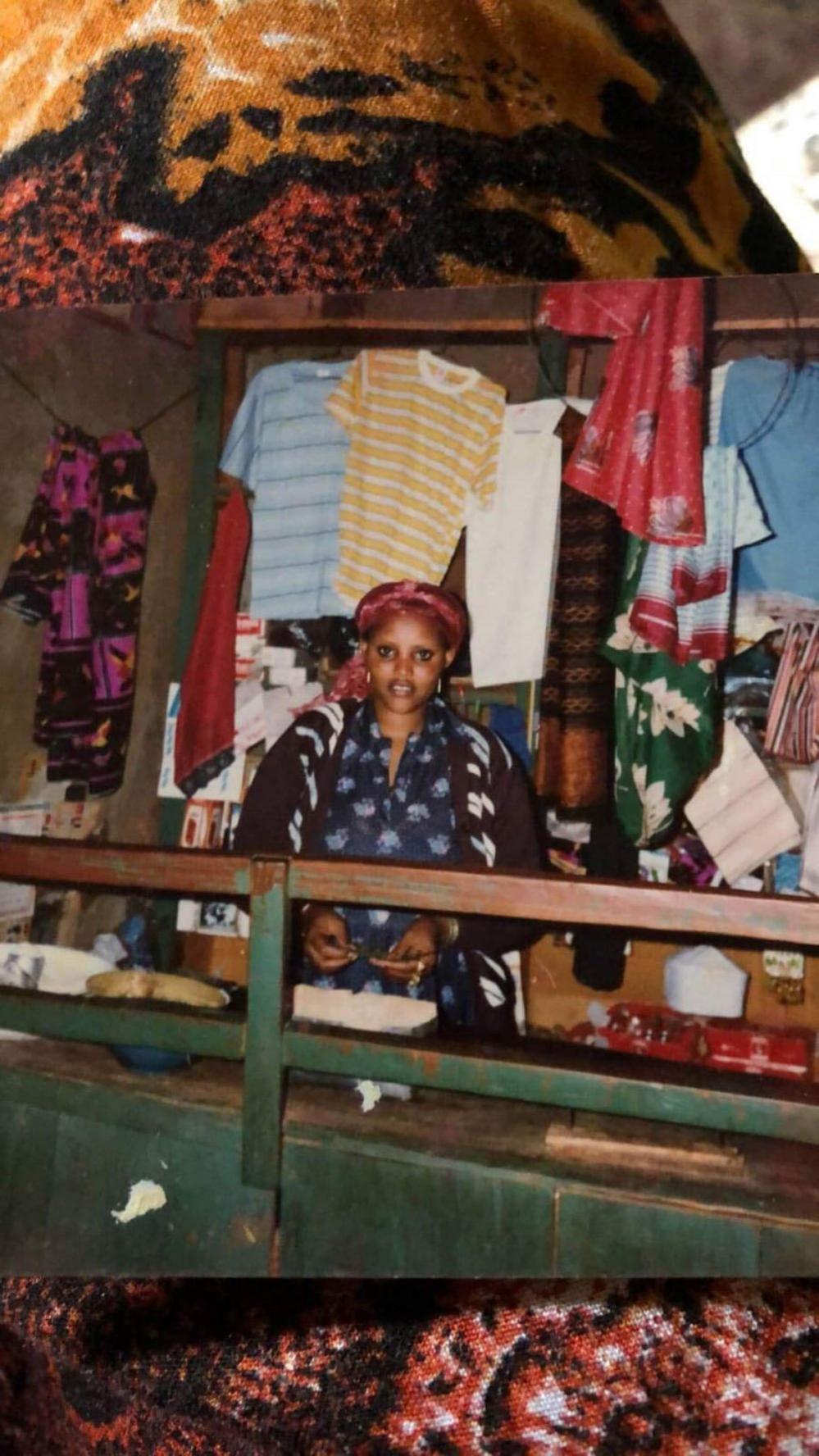 Shuke as a young mother and businesswoman running her own village shop