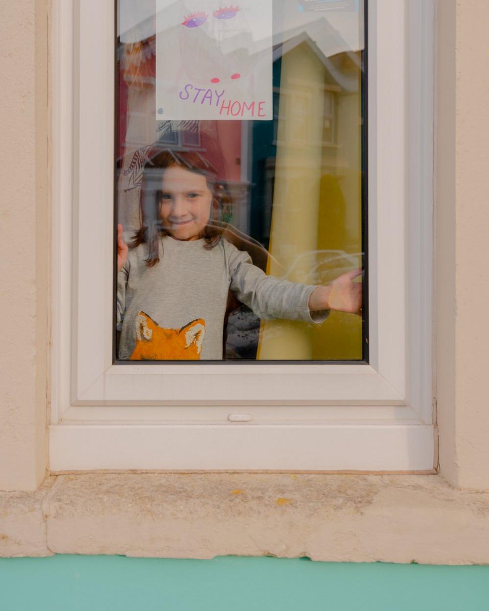 Freida at the window