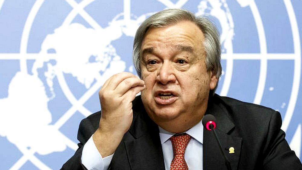 Antonio Guterres speaking in Geneva, Switzerland, on Wednesday, Sept 5, 2016,