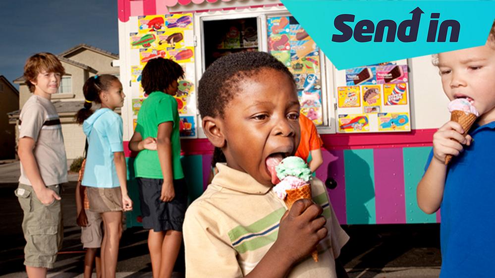 boy eating ice cream