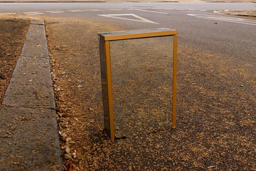 Abandoned bathroom cabinet