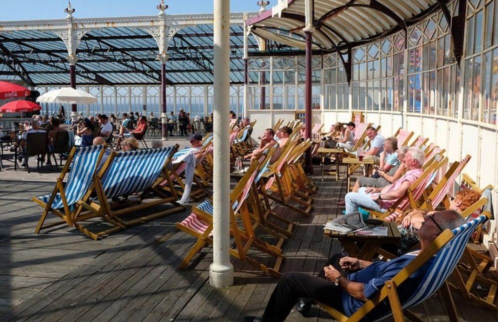 People in deckchairs