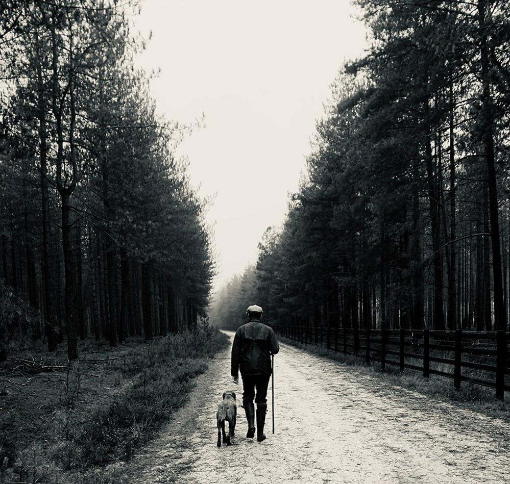 Man with his dog