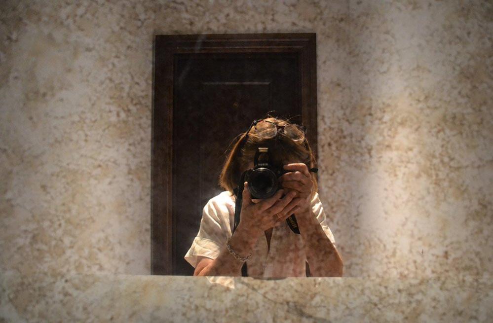 Self portrait in a mirror