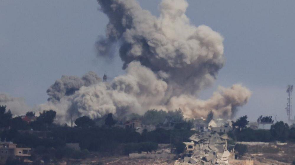 Smoke over southern Israel